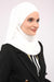 Shawl for Women Chiffon Head Wrap Instant Modesty Turban Cap Instant Scarf,CPS-62 White