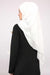 Shawl for Women Chiffon Head Wrap Instant Modesty Turban Cap Instant Scarf,CPS-62 White