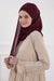Shawl for Women Chiffon Head Wrap Instant Modesty Turban Cap Instant Scarf,CPS-62 Brown