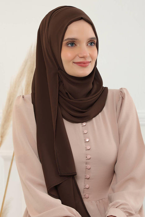 Women Instant Chiffon Shawl Modesty Turban Hijab Head Wrap Ready to Wear Women Headscarf made from Chiffon Fabric with Color Options,PS-11