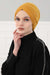 Shirred Elegance Head Turban For Women Fashion Instant Turban Shirred Head Scarf, Plain & Comfortable Stylish Bonnet Cap for Women,B-13 Mustard Yellow