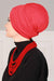 Shirred Elegance Head Turban For Women Fashion Instant Turban Shirred Head Scarf, Plain & Comfortable Stylish Bonnet Cap for Women,B-13 Red