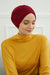 Shirred Elegance Head Turban For Women Fashion Instant Turban Shirred Head Scarf, Plain & Comfortable Stylish Bonnet Cap for Women,B-13 Maroon