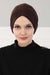 Shirred Elegance Head Turban For Women Fashion Instant Turban Shirred Head Scarf, Plain & Comfortable Stylish Bonnet Cap for Women,B-13 Brown