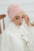 Shirred Elegance Head Turban For Women Fashion Instant Turban Shirred Head Scarf, Plain & Comfortable Stylish Bonnet Cap for Women,B-13 Powder