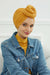 Smocked Shirred Instant Turban for Women, Cotton Lightweight Head Wrap with a Beautiful Design, Stylish Chemo Headwear Turban for Women,B-1 Mustard Yellow