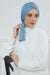 Smocked Shirred Instant Turban for Women, Cotton Lightweight Head Wrap with a Beautiful Design, Stylish Chemo Headwear Turban for Women,B-1 Blue