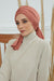 Smocked Shirred Instant Turban for Women, Cotton Lightweight Head Wrap with a Beautiful Design, Stylish Chemo Headwear Turban for Women,B-1 Salmon