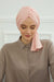 Smocked Shirred Instant Turban for Women, Cotton Lightweight Head Wrap with a Beautiful Design, Stylish Chemo Headwear Turban for Women,B-1 Powder