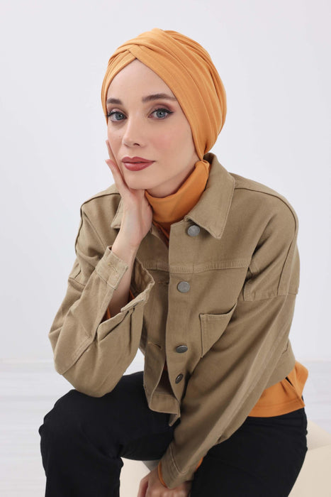 Soft and Stretchable Ribbed Turban Bonnet for Women, One-Size Winter Headwrap for Cold Weathers, Comfortable Polyviscose Ribbed Turban,B-9RB