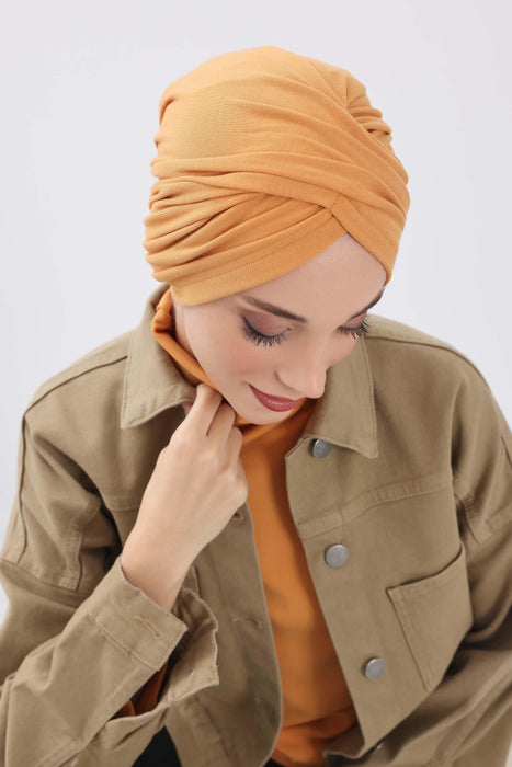 Soft and Stretchable Ribbed Turban Bonnet for Women, One-Size Winter Headwrap for Cold Weathers, Comfortable Polyviscose Ribbed Turban,B-9RB