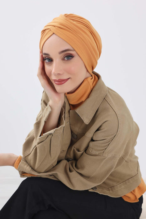 Soft and Stretchable Ribbed Turban Bonnet for Women, One-Size Winter Headwrap for Cold Weathers, Comfortable Polyviscose Ribbed Turban,B-9RB