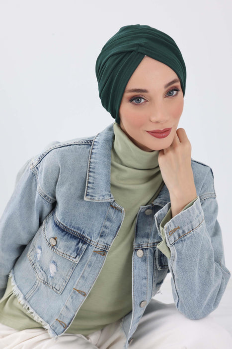 Soft and Stretchable Ribbed Turban Bonnet for Women, One-Size Winter Headwrap for Cold Weathers, Comfortable Polyviscose Ribbed Turban,B-9RB