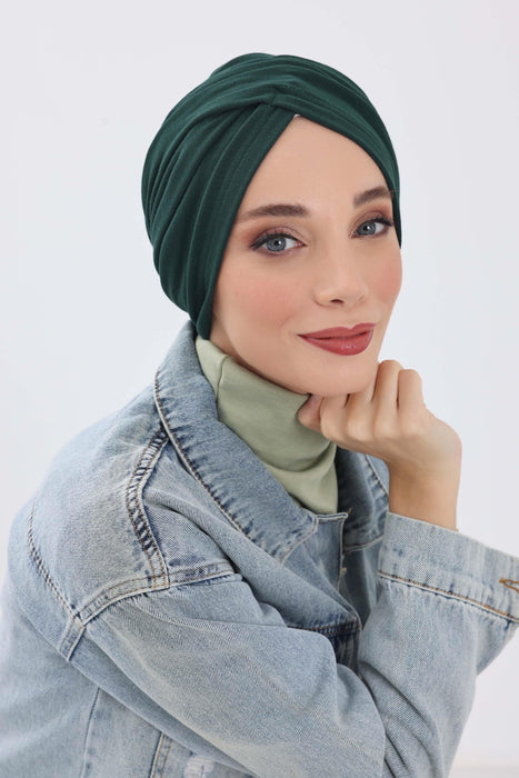 Soft and Stretchable Ribbed Turban Bonnet for Women, One-Size Winter Headwrap for Cold Weathers, Comfortable Polyviscose Ribbed Turban,B-9RB