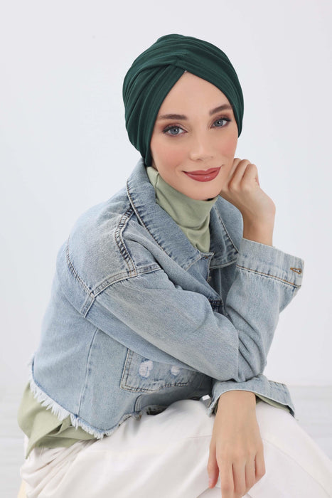 Soft and Stretchable Ribbed Turban Bonnet for Women, One-Size Winter Headwrap for Cold Weathers, Comfortable Polyviscose Ribbed Turban,B-9RB