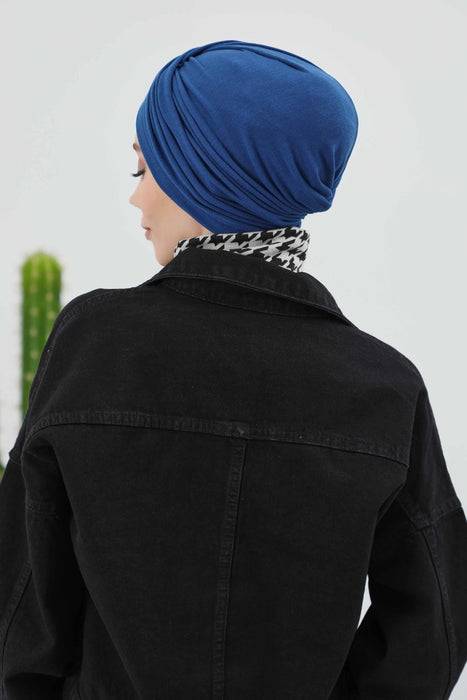 Soft and Stretchable Ribbed Turban Bonnet for Women, One-Size Winter Headwrap for Cold Weathers, Comfortable Polyviscose Ribbed Turban,B-9RB