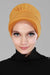 Soft Cotton Newsboy Visor Cap for Women, Stylish Lightweight Plain Turban Visor Cap for Daily Use, Fashionable Turban Chemo Headwrap,B-30 Mustard Yellow