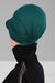 Soft Cotton Newsboy Visor Cap for Women, Stylish Lightweight Plain Turban Visor Cap for Daily Use, Fashionable Turban Chemo Headwrap,B-30 Green