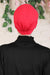 Soft Cotton Newsboy Visor Cap for Women, Stylish Lightweight Plain Turban Visor Cap for Daily Use, Fashionable Turban Chemo Headwrap,B-30 Red
