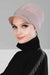 Soft Cotton Newsboy Visor Cap for Women, Stylish Lightweight Plain Turban Visor Cap for Daily Use, Fashionable Turban Chemo Headwrap,B-30 Mink