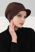Soft Cotton Newsboy Visor Cap for Women, Stylish Lightweight Plain Turban Visor Cap for Daily Use, Fashionable Turban Chemo Headwrap,B-30 Brown