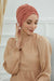 Soft Pre-Tied Shirred Turban for Women, Cotton Instant Turban Headwrap, Hair Loss & Chemo Friendly Bonnet Cap with Chic Shirred Design,B-20 Salmon