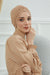 Soft Pre-Tied Shirred Turban for Women, Cotton Instant Turban Headwrap, Hair Loss & Chemo Friendly Bonnet Cap with Chic Shirred Design,B-20 Sand Brown