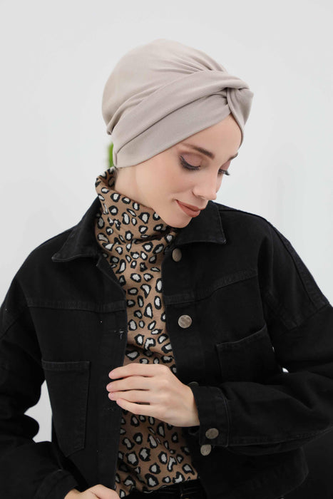 Stretchable Ribbed Winter Turban Bonnet for Women, Soft Polyviscose Headwrap, Cozy and Stylish Stretchable Headwrap for Cold Weather,B-4RB