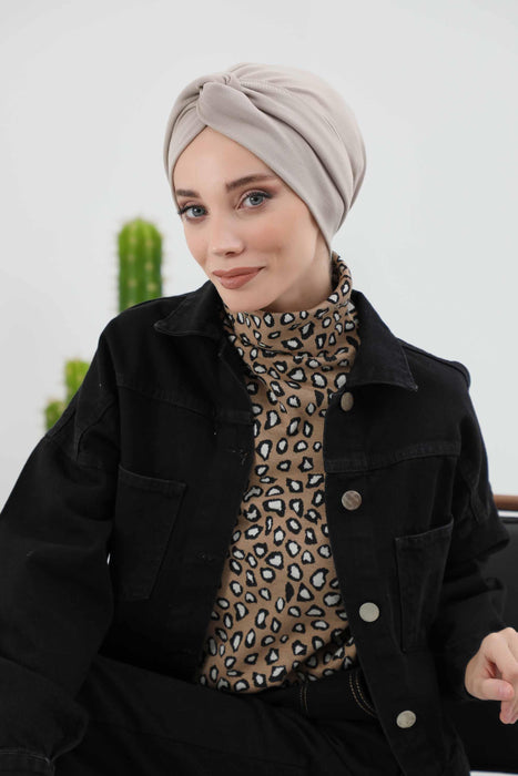 Stretchable Ribbed Winter Turban Bonnet for Women, Soft Polyviscose Headwrap, Cozy and Stylish Stretchable Headwrap for Cold Weather,B-4RB