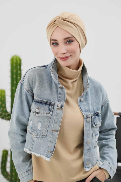 Stretchable Ribbed Winter Turban Bonnet for Women, Soft Polyviscose Headwrap, Cozy and Stylish Stretchable Headwrap for Cold Weather,B-4RB