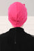 Stylish Bowtie Instant Turban Hijab Bonnet Cap for Women, Easy to Wear Jersey Headwrap with Chic Knot Detail, Modern Modest Fashion,B-7 Fuchsia