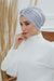 Stylish Bowtie Instant Turban Hijab Bonnet Cap for Women, Easy to Wear Jersey Headwrap with Chic Knot Detail, Modern Modest Fashion,B-7 Grey 2
