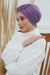 Stylish Bowtie Instant Turban Hijab Bonnet Cap for Women, Easy to Wear Jersey Headwrap with Chic Knot Detail, Modern Modest Fashion,B-7 Purple 2