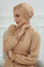 Stylish Bowtie Instant Turban Hijab Bonnet Cap for Women, Easy to Wear Jersey Headwrap with Chic Knot Detail, Modern Modest Fashion,B-7 Sand Brown