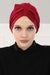 Stylish Bowtie Instant Turban Hijab Bonnet Cap for Women, Easy to Wear Jersey Headwrap with Chic Knot Detail, Modern Modest Fashion,B-7 Maroon