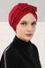 Stylish Bowtie Instant Turban Hijab Bonnet Cap for Women, Easy to Wear Jersey Headwrap with Chic Knot Detail, Modern Modest Fashion,B-7 Maroon
