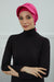 Stylish Visor Cap Instant Turban Hijab for Women, Trendy Visor Cap for Hair Loss Patients, Chemo Visor Cap, Visor Full Head Covering,B-66 Fuchsia