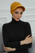 Stylish Visor Cap Instant Turban Hijab for Women, Trendy Visor Cap for Hair Loss Patients, Chemo Visor Cap, Visor Full Head Covering,B-66 Mustard Yellow
