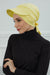 Stylish Visor Cap Instant Turban Hijab for Women, Trendy Visor Cap for Hair Loss Patients, Chemo Visor Cap, Visor Full Head Covering,B-66 Yellow