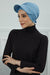 Stylish Visor Cap Instant Turban Hijab for Women, Trendy Visor Cap for Hair Loss Patients, Chemo Visor Cap, Visor Full Head Covering,B-66 Blue