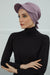 Stylish Visor Cap Instant Turban Hijab for Women, Trendy Visor Cap for Hair Loss Patients, Chemo Visor Cap, Visor Full Head Covering,B-66 Lilac