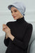 Stylish Visor Cap Instant Turban Hijab for Women, Trendy Visor Cap for Hair Loss Patients, Chemo Visor Cap, Visor Full Head Covering,B-66 Grey 2