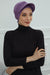 Stylish Visor Cap Instant Turban Hijab for Women, Trendy Visor Cap for Hair Loss Patients, Chemo Visor Cap, Visor Full Head Covering,B-66 Purple 2