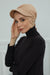 Stylish Visor Cap Instant Turban Hijab for Women, Trendy Visor Cap for Hair Loss Patients, Chemo Visor Cap, Visor Full Head Covering,B-66 Sand Brown
