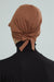 Stylish Visor Cap Instant Turban Hijab for Women, Trendy Visor Cap for Hair Loss Patients, Chemo Visor Cap, Visor Full Head Covering,B-66 Caramel Brown