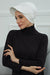 Stylish Visor Cap Instant Turban Hijab for Women, Trendy Visor Cap for Hair Loss Patients, Chemo Visor Cap, Visor Full Head Covering,B-66 Ivory