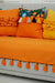 Tasselled Reversible Knitted Polyester Decorative Sofa Shawl and Throw Blanket Furniture Protector Washable Cover for Family,KO-26 Orange