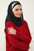 Two Colors Instant Shawl Scarf Chiffon Turban Head Wrap for Women,CPS-84 Black - Broken White