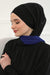 Two Colors Instant Shawl Scarf Chiffon Turban Head Wrap for Women,CPS-84 Sax Blue - Black
