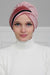 Velvet Two Colors Instant Turban Hijab for Women, Super Soft and Stylish Head Cover, Easy to Wear Velvet Chemo Headwear for Women,B-23K Dusty Rose - Navy Blue